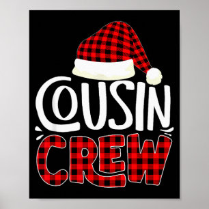 Póster Equipo de primos grupo familiar pijama de Navidad 