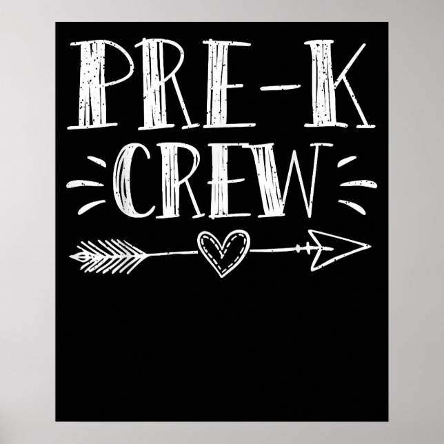 Póster Equipo De Profesores De Pre-K. Primer Día De La Es (Frente)
