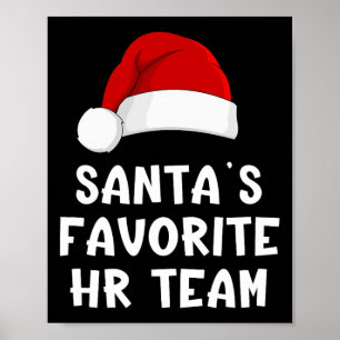 Póster Equipo de Recursos Humanos Favorito de Santa en Na