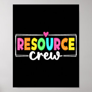 Póster Equipo de recursos vuelve a la escuela maestros es