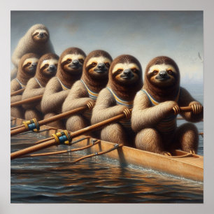 Póster Equipo de remo de Sloth