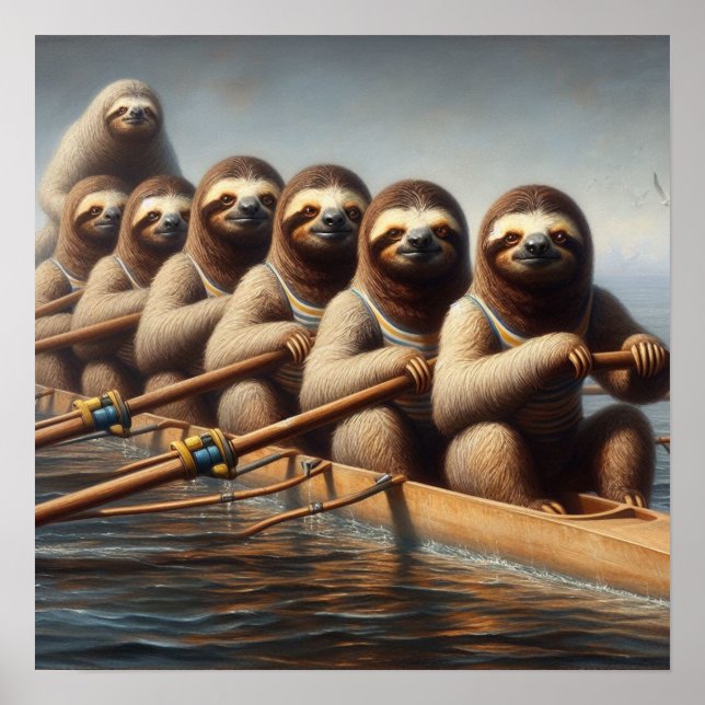 Póster Equipo de remo de Sloth (Frente)