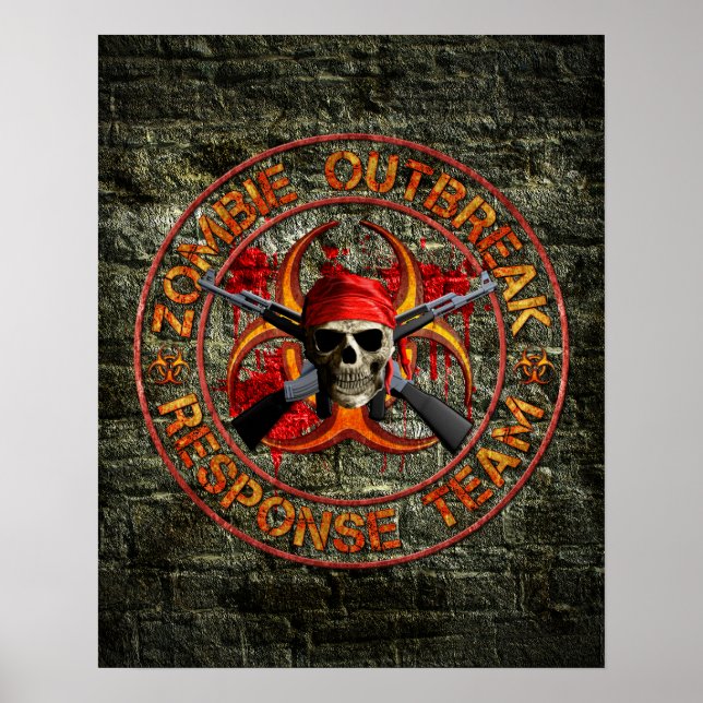 Póster Equipo de respuesta zombie (Frente)