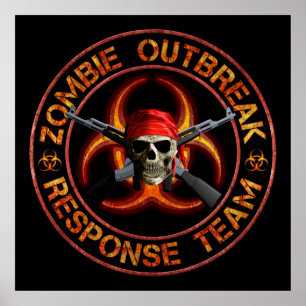 Póster Equipo de respuesta zombie