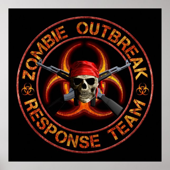Póster Equipo de respuesta zombie (Frente)