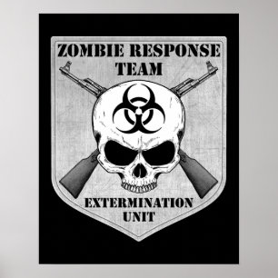 Póster Equipo de respuesta zombie