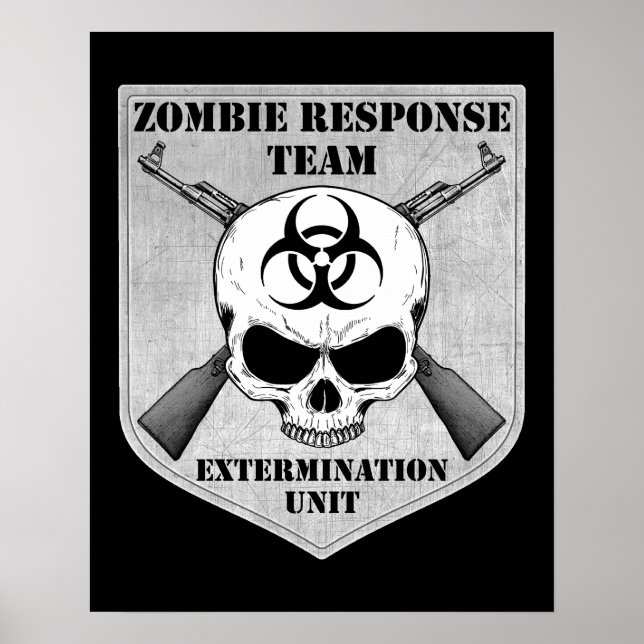 Póster Equipo de respuesta zombie (Frente)