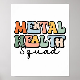 Póster Equipo de Salud Enfermedad Mental Conciencia sobre