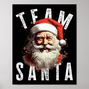 Póster Equipo de Santa Navidades Graciosos Navidad Santa 
