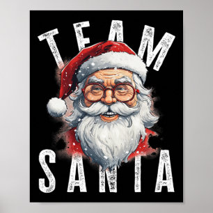 Póster Equipo de Santa Navidades Graciosos Navidad Santa 