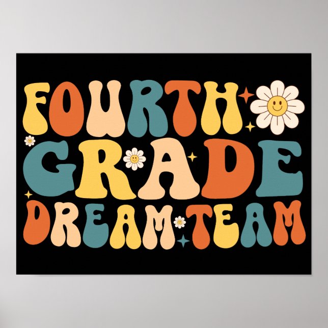 Póster Equipo de sueño de cuarto grado (Frente)