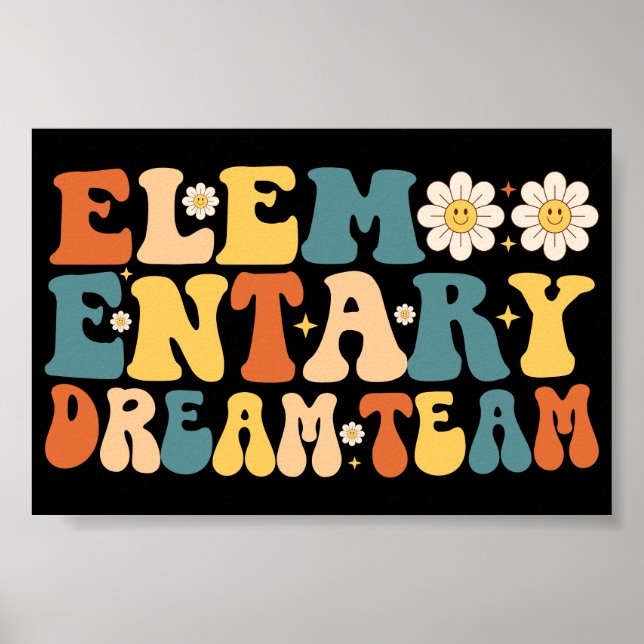 Póster Equipo De Sueño Elemental De Vuelta A La Escuela (Frente)