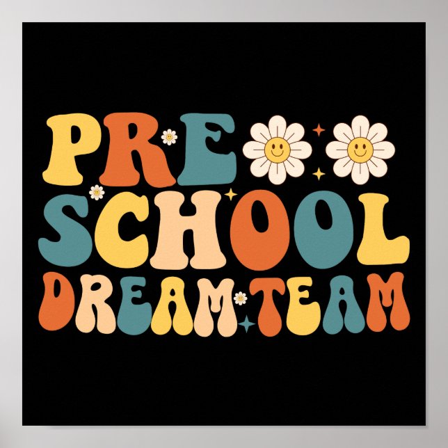 Póster Equipo de sueño preescolar (Frente)