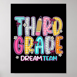 Póster Equipo de Sueños de Tercer Grado De Vuelta a la Es