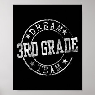 Póster Equipo de Sueños de Tercer Grado Primer Día de Ter