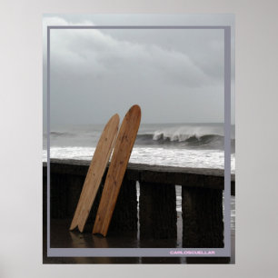 Póster equipo de surf