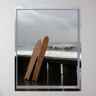 Póster equipo de surf