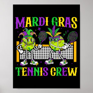 Póster Equipo de Tenis de Carnaval Máscara Divertida Coll