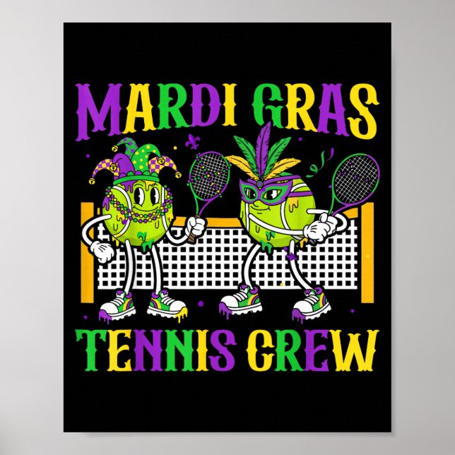 Póster Equipo de Tenis de Carnaval Máscara Divertida Coll (Frente)