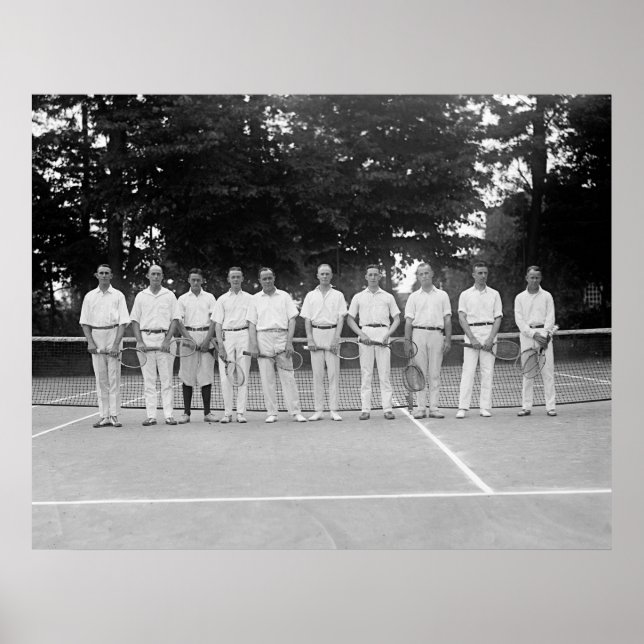 Póster Equipo de tenis del ejército, años 20 (Frente)