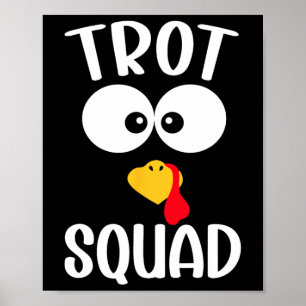 Póster Equipo de Trotata de Pavo Divertido Corriendo Acci