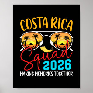 Póster Equipo de Vacaciones en Costa Rica 2026 Familia Co