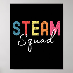 Póster Equipo de vapor vuelve a la escuela primer día pro