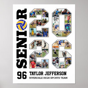 Póster Equipo de Voleibol Senior 2026 Colaje de Fotos Dep