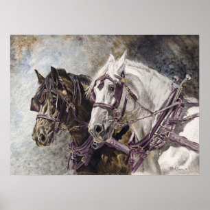Póster Equipo del caballo de proyecto