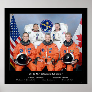 Póster Equipo del transbordador STS-97 de la NASA