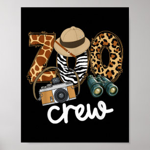 Póster Equipo del Zoológico Leonard Safari Reino Animal C