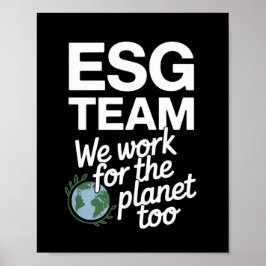 Póster Equipo ESG - Trabajamos también para el planeta