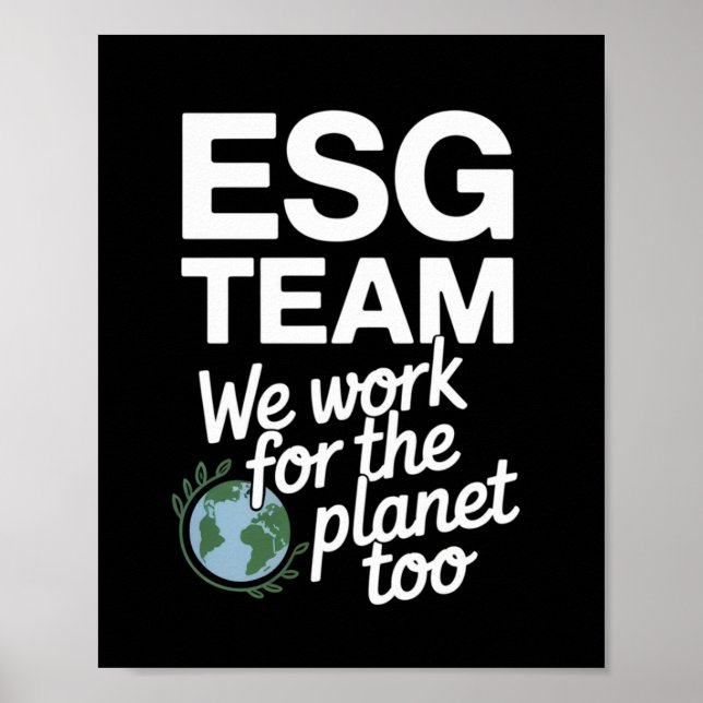 Póster Equipo ESG - Trabajamos también para el planeta (Frente)