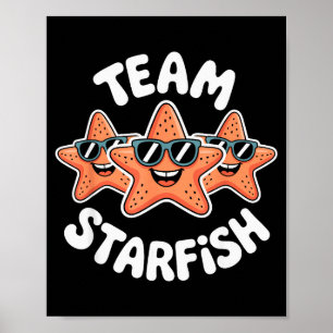 Póster Equipo Estrella de Mar Gafas de Sol Geniales Tripu