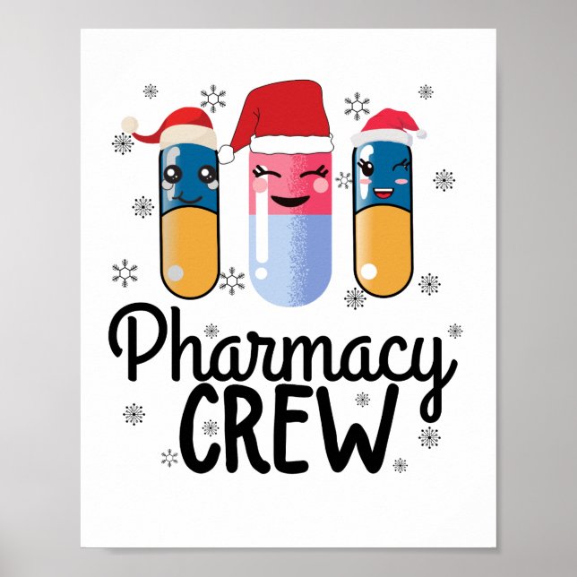 Póster Equipo Farmacéutico. T-Shirt, Navidades farmacéuti (Frente)