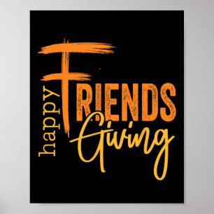 Póster Equipo Feliz de Friendsgiving Divertido Día de Acc
