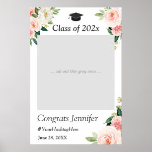 Póster Equipo fotográfico de la fiesta de graduación flor