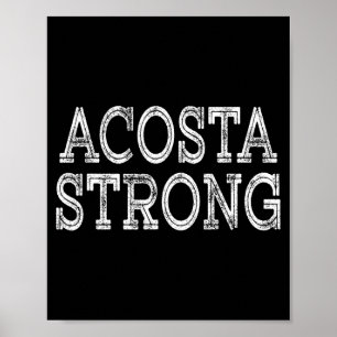 Póster Equipo fuerte Acosta reunión familiar apellido equ