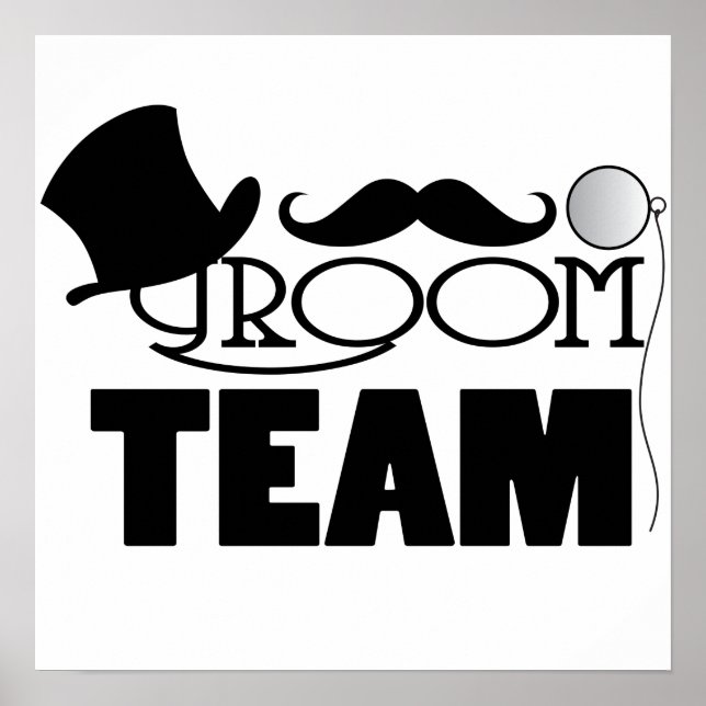 Póster Equipo Groom - sombrero superior, monóculo (Frente)