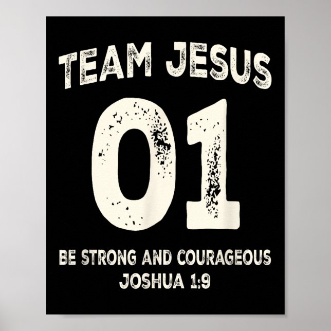 Póster Equipo Jesús 01 Sé Fuerte Valiente (Frente)