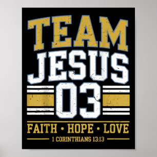 Póster Equipo Jesús 03 Fe Cristiana Hombres Adolescente N
