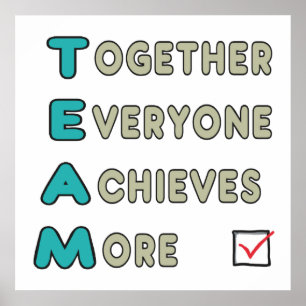 Póster Equipo - Juntos Todos Logran Más