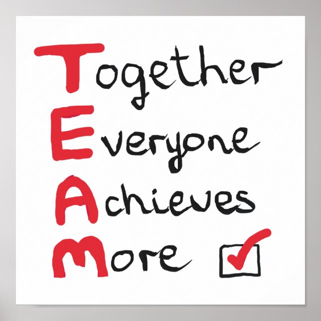 Póster EQUIPO - Juntos, todos logran más (Frente)