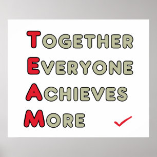 Póster Equipo - Juntos Todos Logran Más