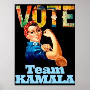 Póster Equipo Kamala 2024 Mujeres desagradables votan Pos