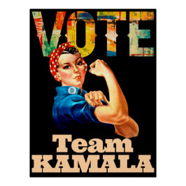 Póster Equipo Kamala 2024 Mujeres desagradables votan Pos