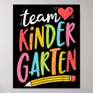Póster Equipo Maestro De Kinder Estudiante Diversión Byck