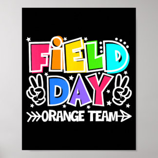 Póster Equipo Naranja Aquí para el Día de Campo Día de Di
