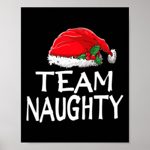 Póster Equipo Naughy Graciosos Navidades Pajamas Santa Cl