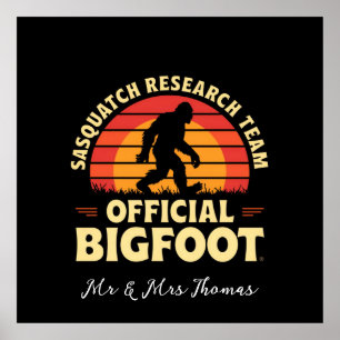 Póster Equipo Oficial de Investigación de Sasquatch: Caza